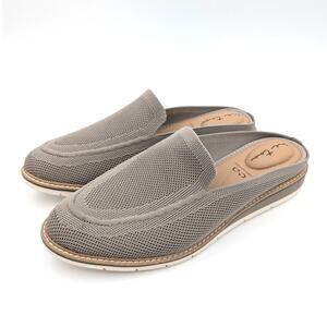 Me Too Mesh Mule Shoes Comfort Memory Foam Women's Taupe Grey Size US11M EU42